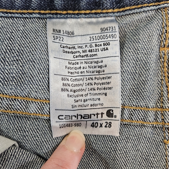 Carhartt relaxed fit Holter denim jeans men's size 40X28 - Picture 12 of 13